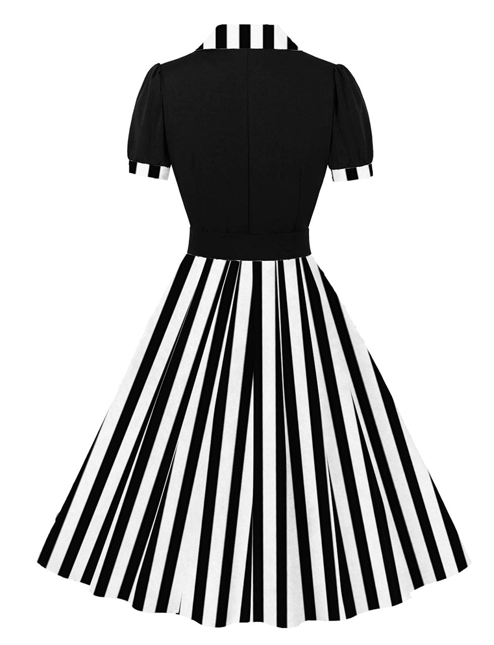 Beetlejuice Costume 1950S Short Sleeve Dress