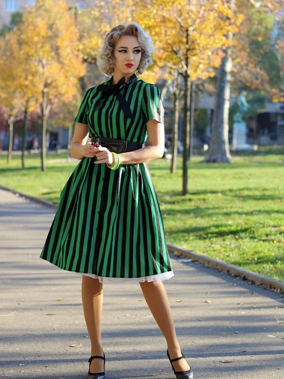 Green and Black Stripe