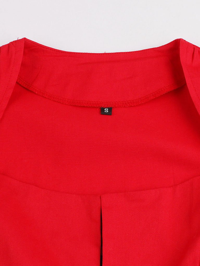 Polka Dot Square Neck Slim Fit Vintage Dress