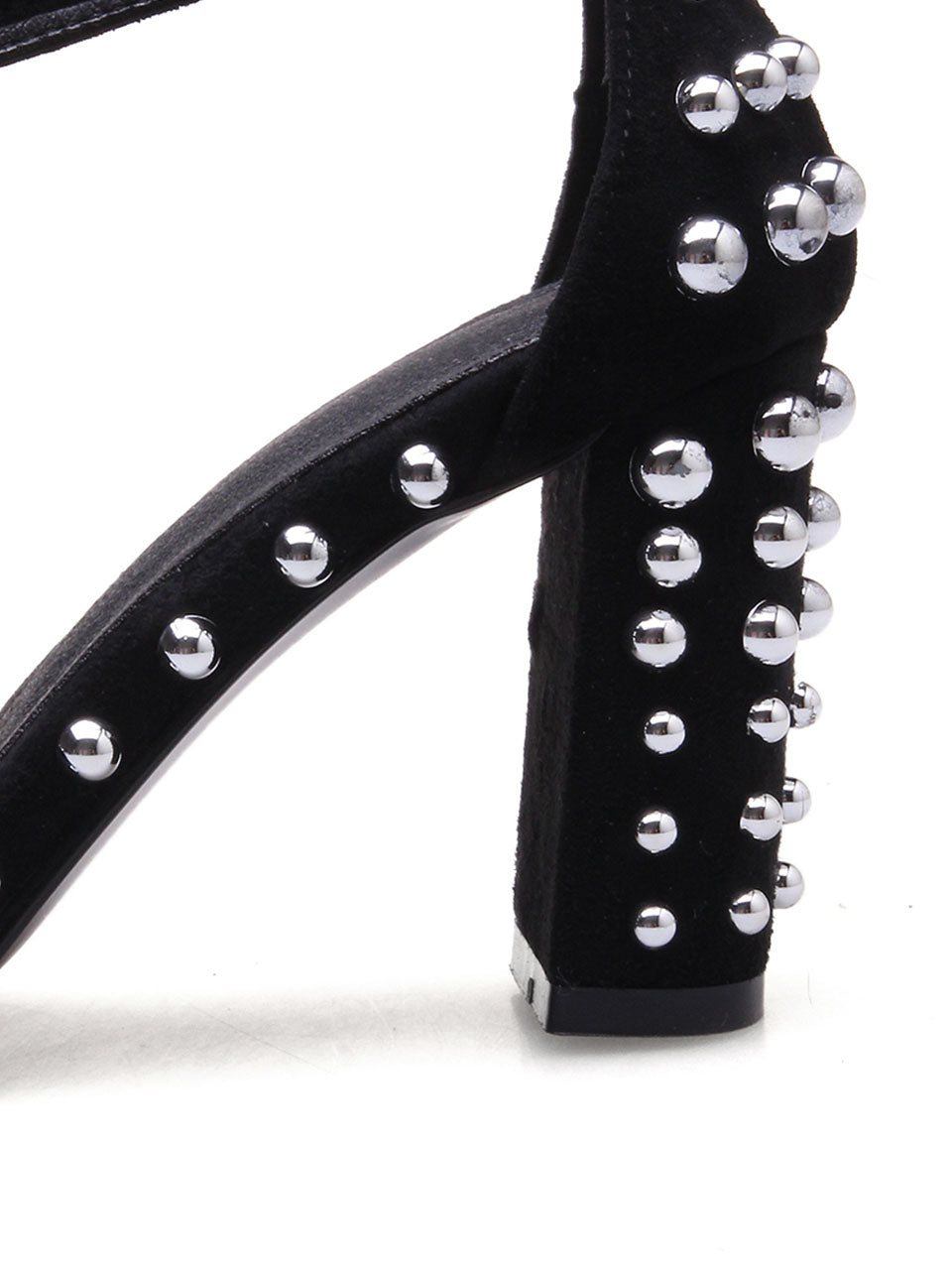 Piont Toe Rivet Chunky Heel Sandals Leather Vintage Shoes