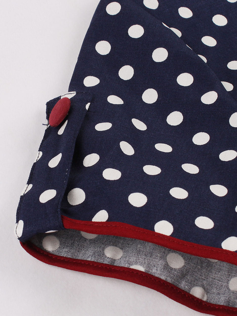 White Polka Dots  Square Collar Puff Sleeve 1950S Vintage Swing Dress