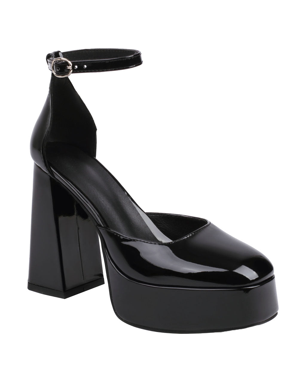 12CM High Heel Red Pointed Toe Platform Mary Jane Pump