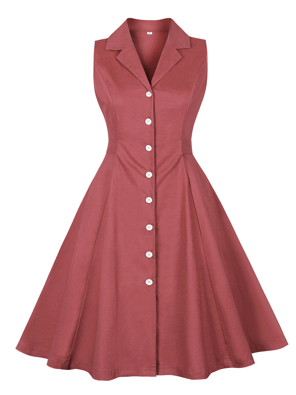 Blue V Neck 1950s Swing Dress