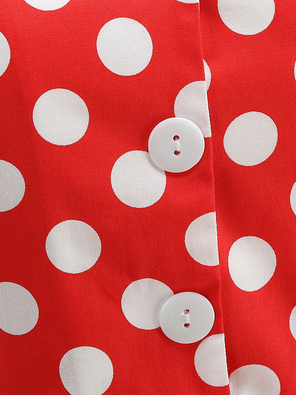Tuxedo Collar Polka Dots 1950S Dress