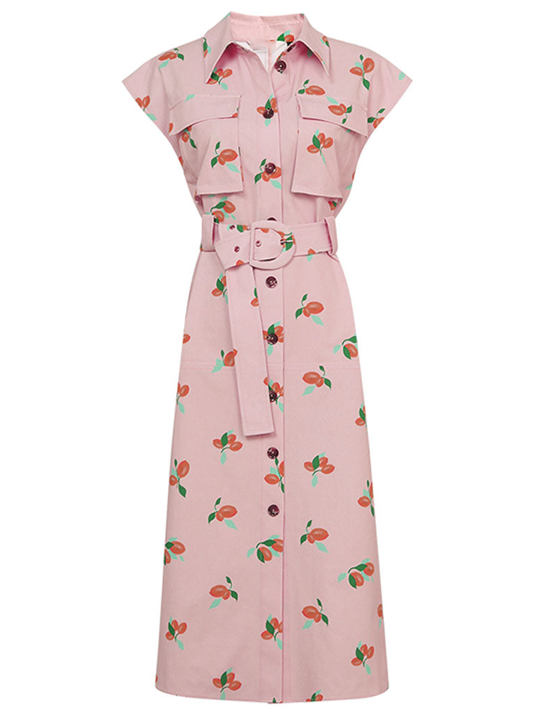 Summer Vintage Styele Fruit Print Shirt 1950S Dress