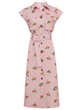 Summer Vintage Styele Fruit Print Shirt 1950S Dress