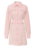 2PS Pink 1950S Vintage Classic Top And High Waist Short Skirt Suit