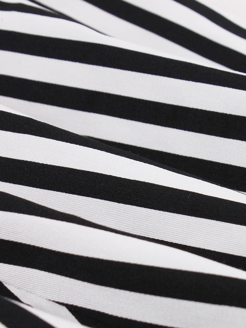 Black Peter Pan Collar Stripe 1950s Vintage Swing Dress