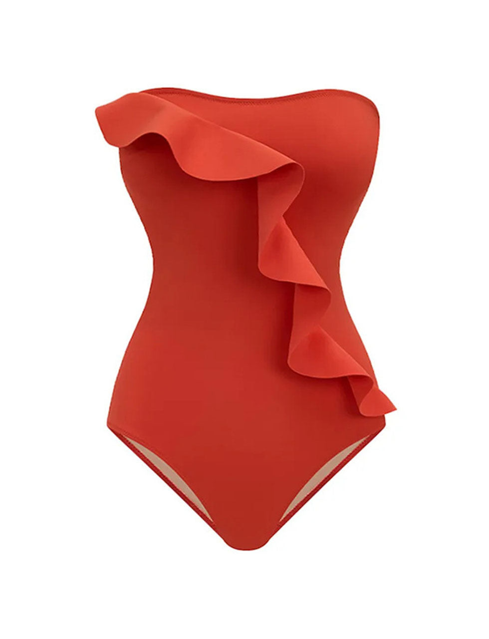 Blue Retro Style Ruffles One Piece