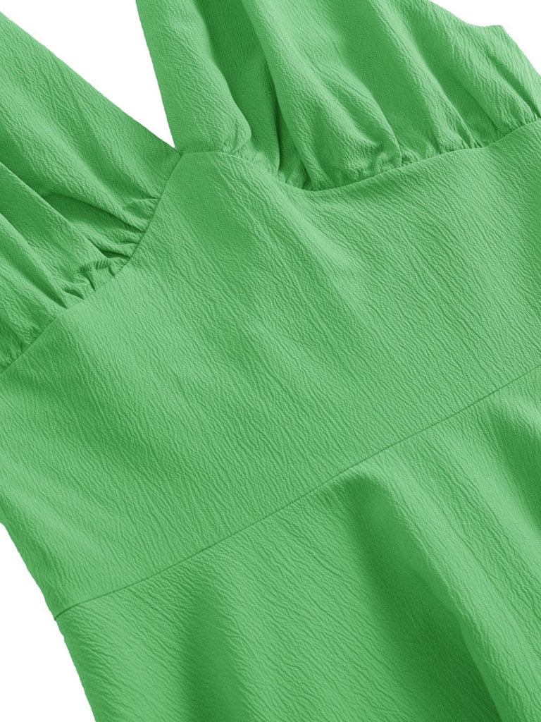 Green Vintage Halter Backless 1950S Vintage Dress