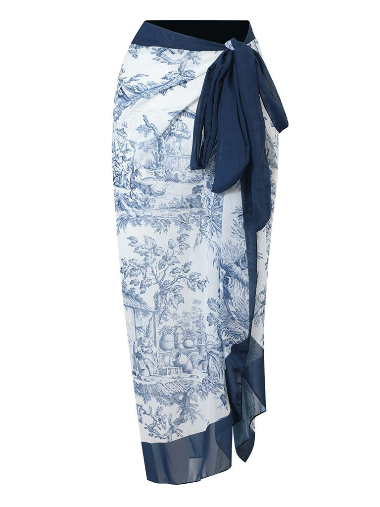 Romantic Floral Print Strap One Piece
