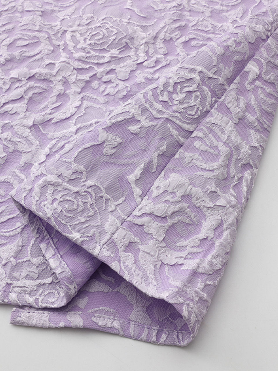Purple Square Neck Jacquard Bodycon Midi Dress