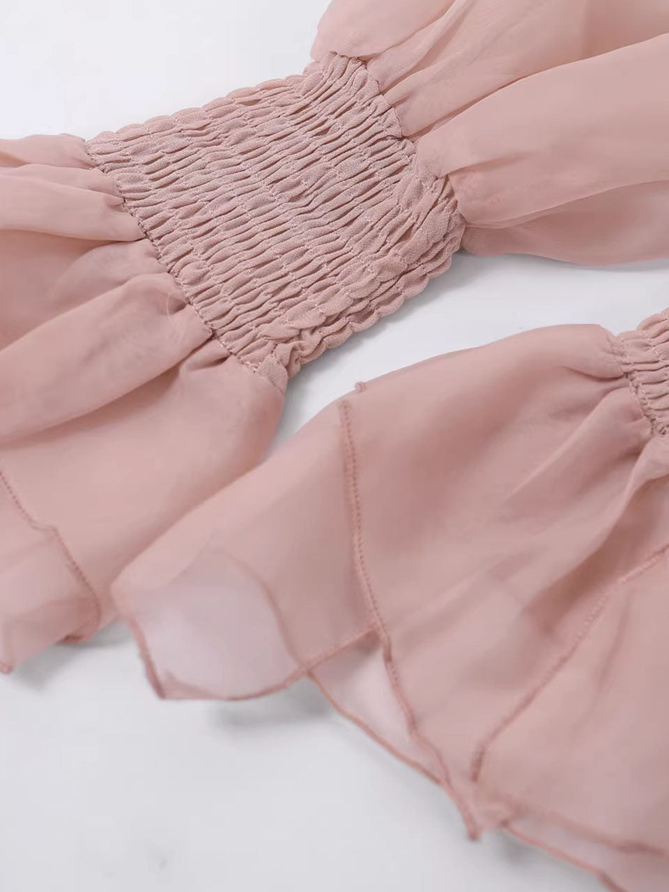 Pink Flowy Chiffon Maxi Dress