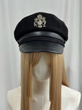 Black Wool Fiddler Captain Hat