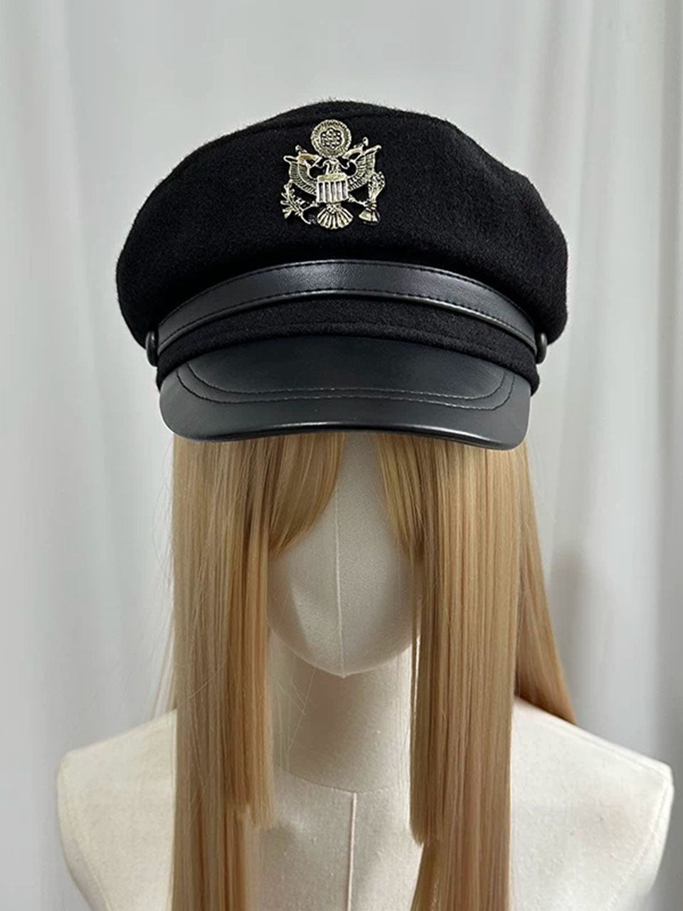 Black Wool Fiddler Captain Hat