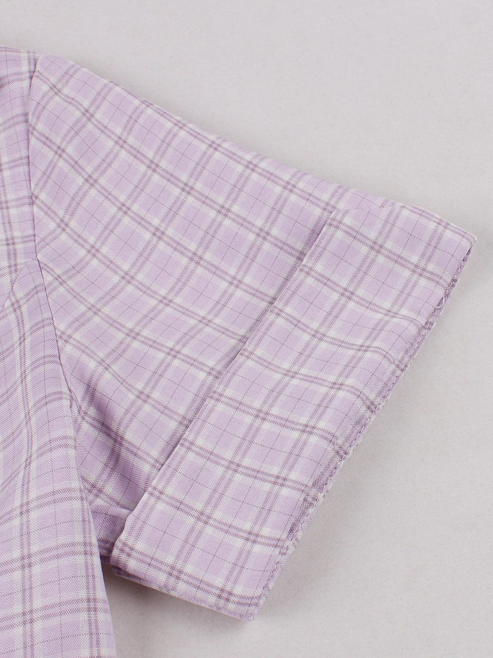 Purple Plaid Square Collar 1950s Swing Dress