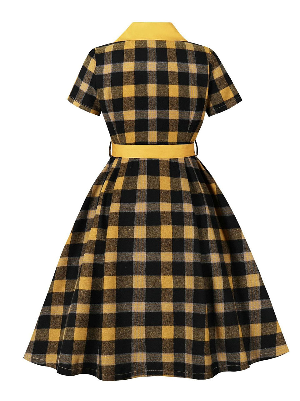 Christmas Green Plaid Vintage Shirt Dress