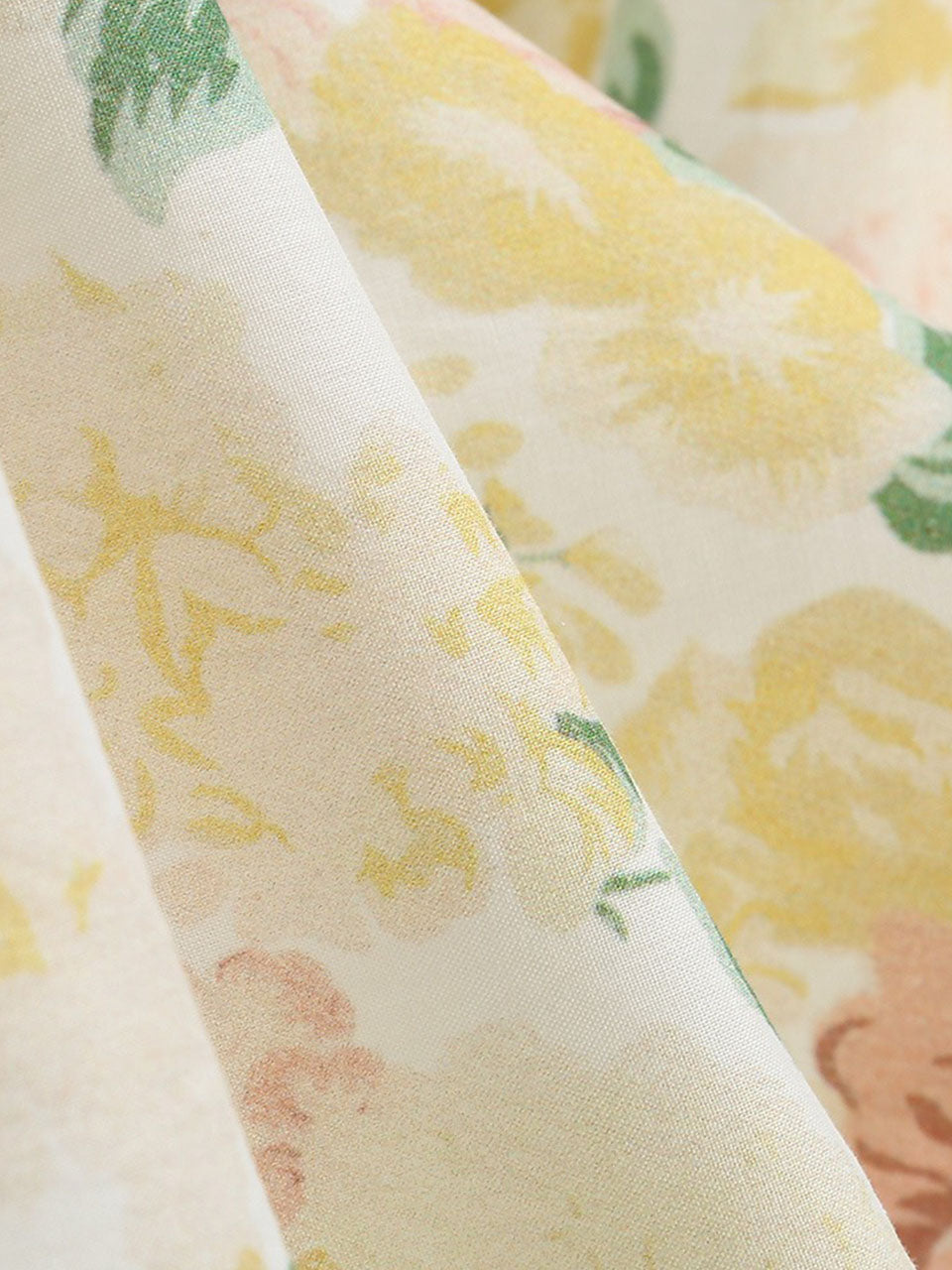 Yellow Floral Print Halter Neck Vintage Dress