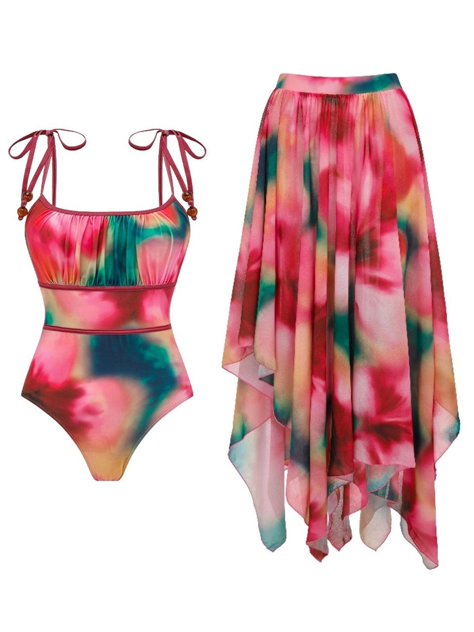 Floral Watercolor One Piece Swimsuit