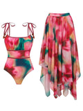 Floral Watercolor One Piece Swimsuit