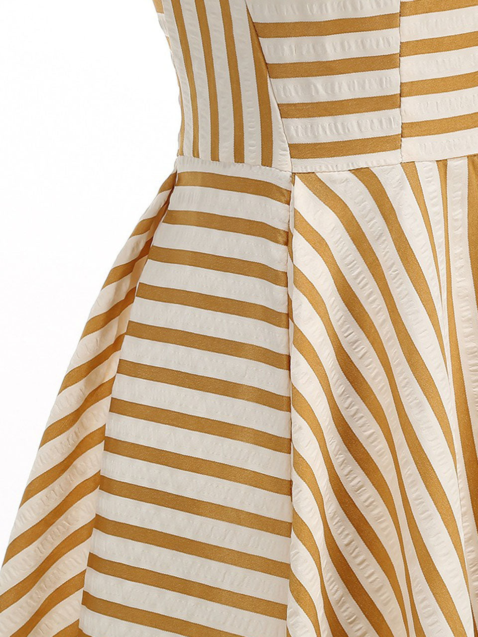 1950s Vintage Stripe Sleeveless Retro Swing Dress
