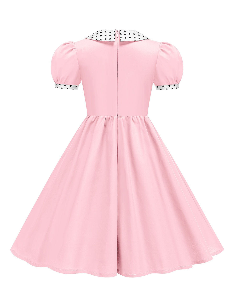 Kids Little Girls' Dress Peter Pan Short Sleeve Cotton 1950S Vintage Dress