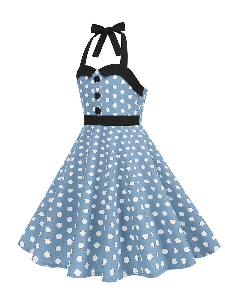 Kids Little Girls' Dress Halter Polka Dots Sleeveless Cotton 1950S Vintage Dress