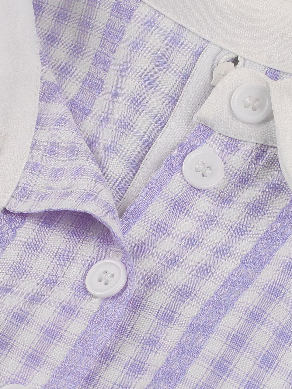 Blue Plaid Peter Pan Collar A-Line 1940S Vintage Shirt Dress