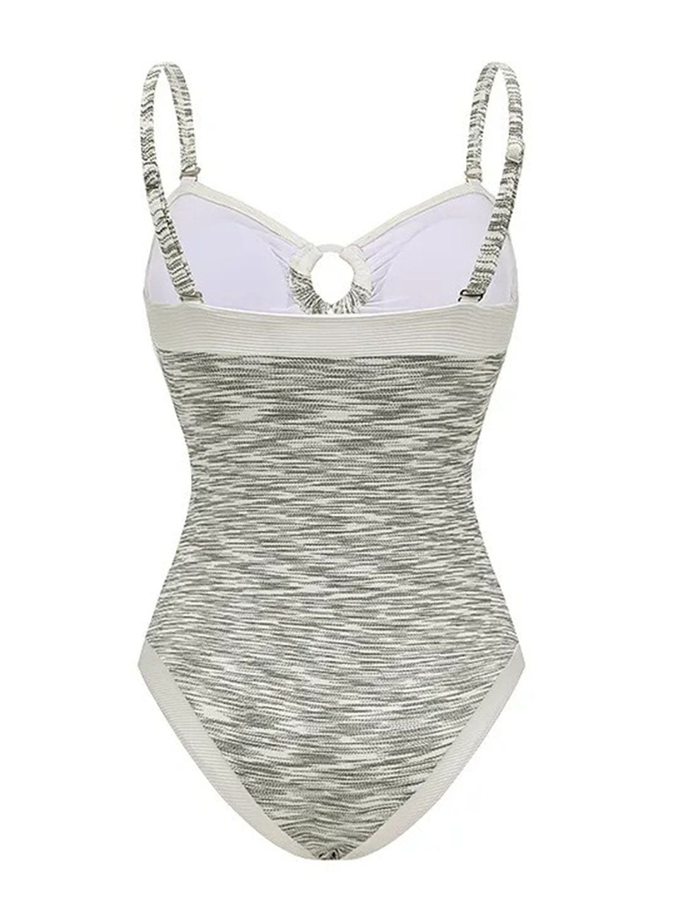 2PS Grey Retro One Piece Swimsuit