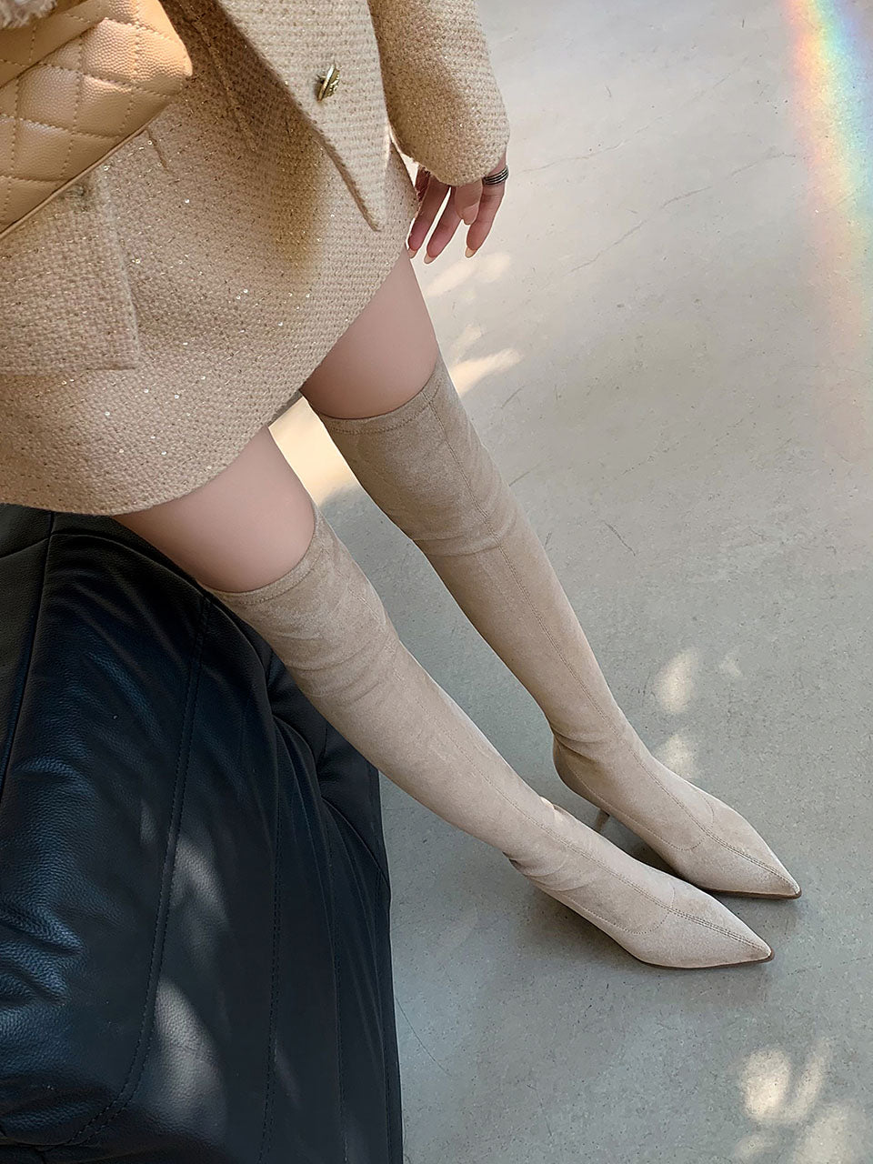 Stiletto Heel Long Boots Suede Over-The-Knee Boots