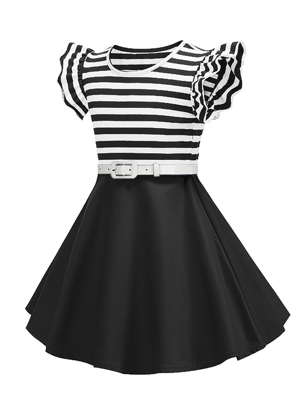 Kids Little Girls' Dress Butterfly Sleeve 1950S Vintage Dress