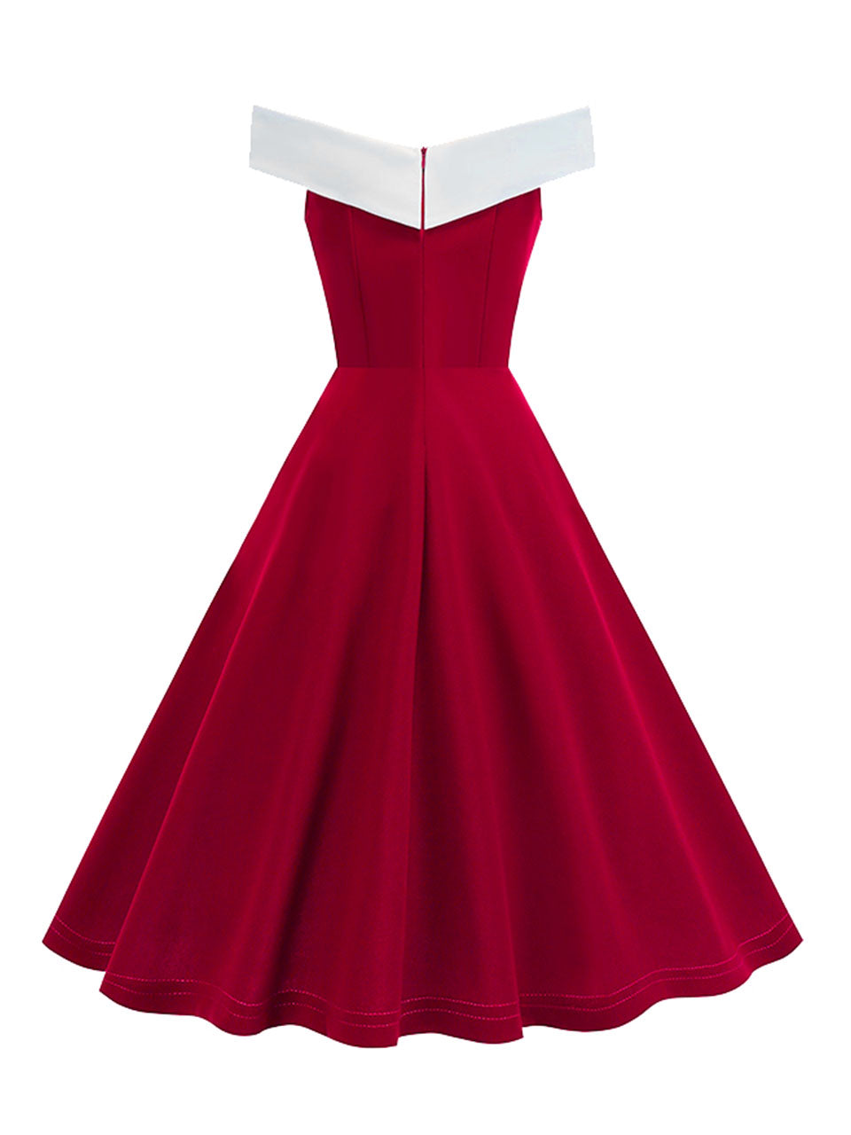 1950s Vintage Pink Off The Shoulder Swing Dress
