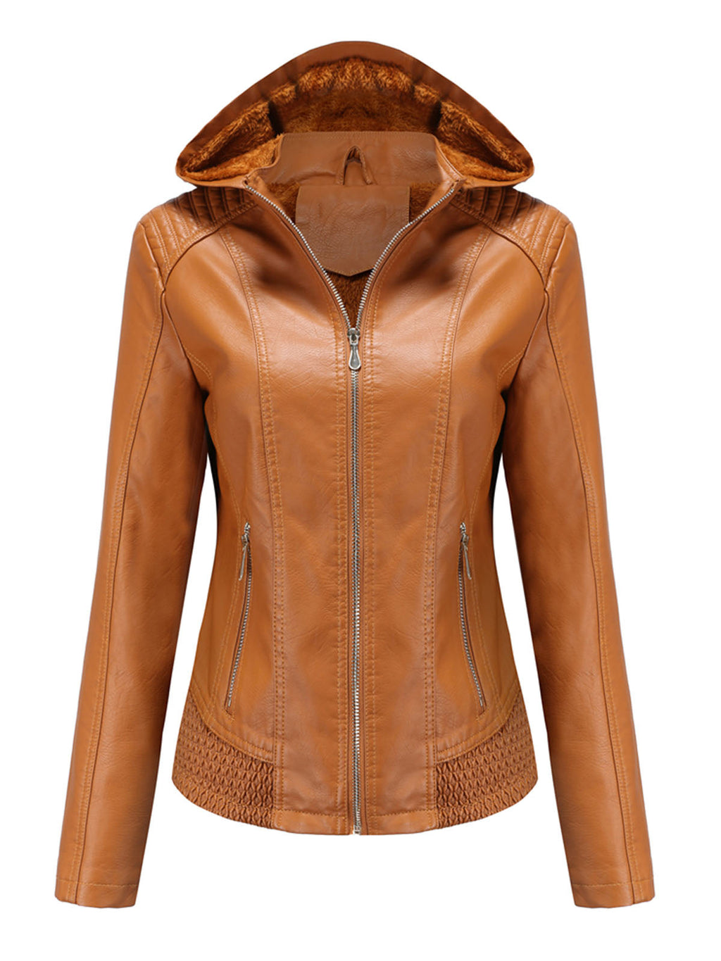 Street Winter Outfits Long Sleeve PU Leather