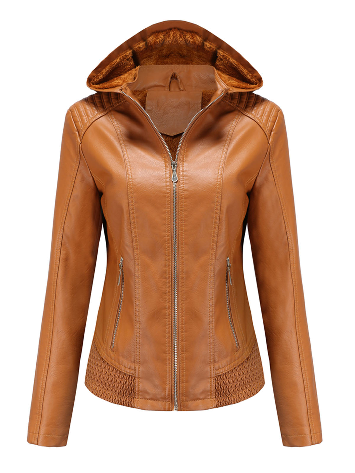 Street Winter Outfits Long Sleeve PU Leather
