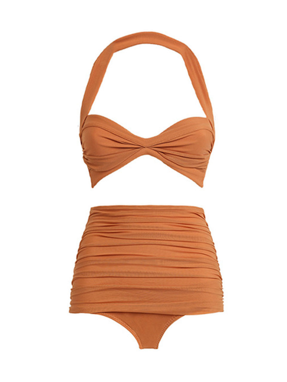 Brown Halter Bikini