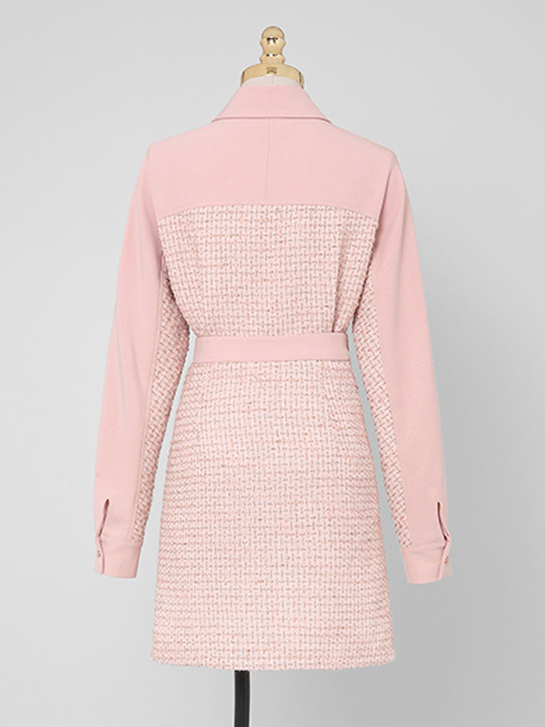 2PS Pink 1950S Vintage Classic Top And High Waist Short Skirt Suit