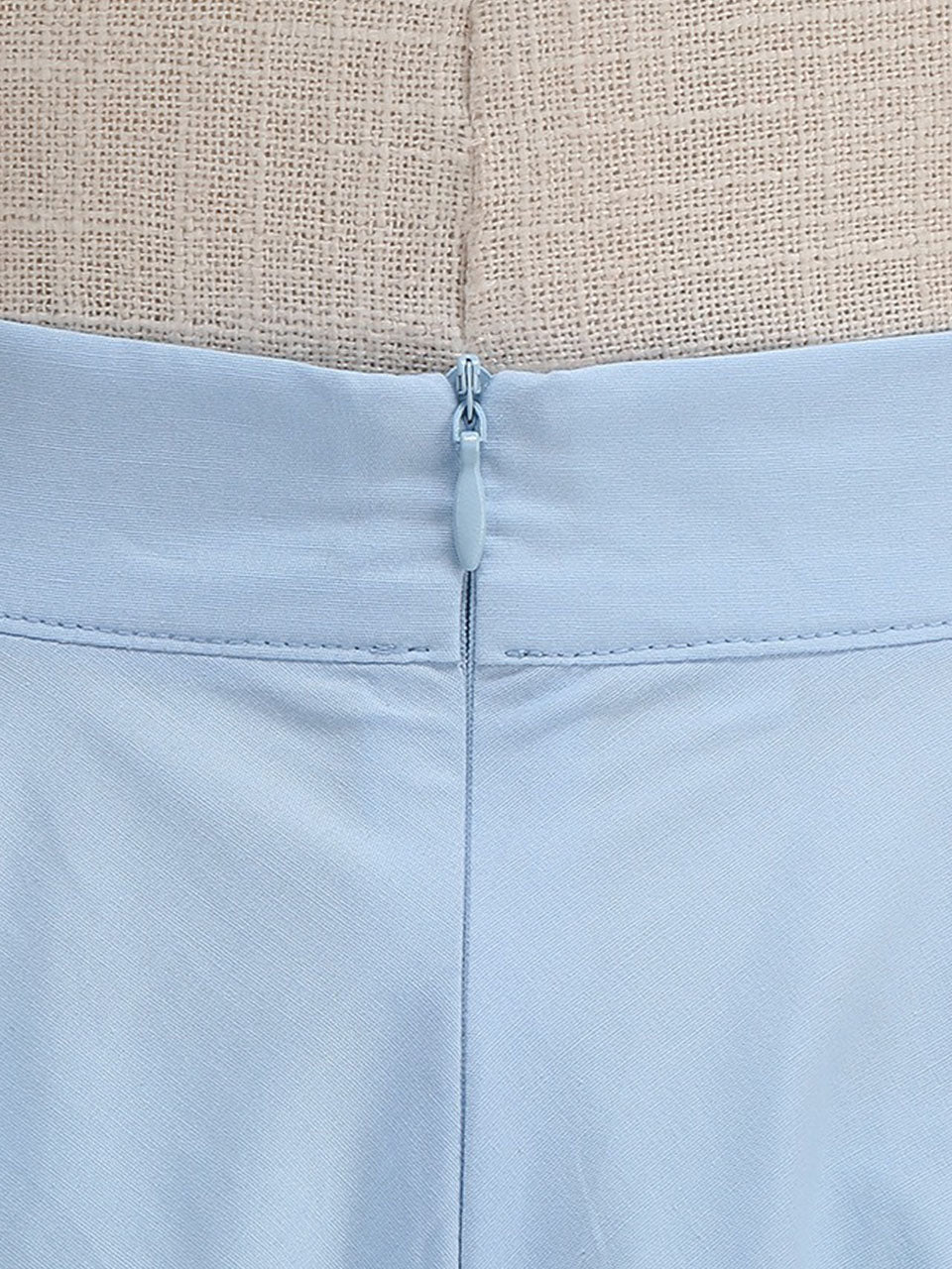 1950S Blue High Waist Pleated Swing Vintage Skirt