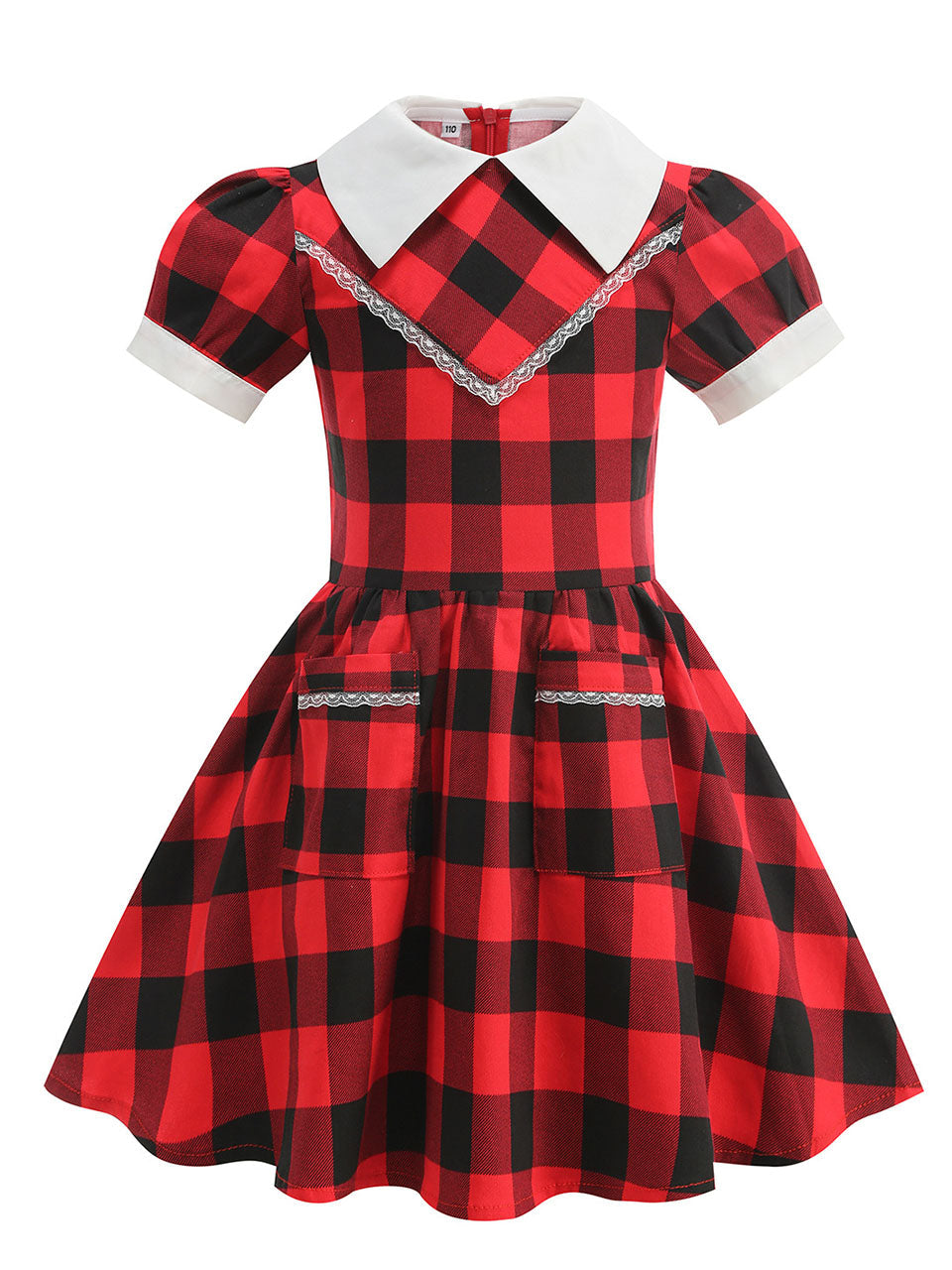 Kids Little Girls' Dress Plaid 1950S Vintage Dress