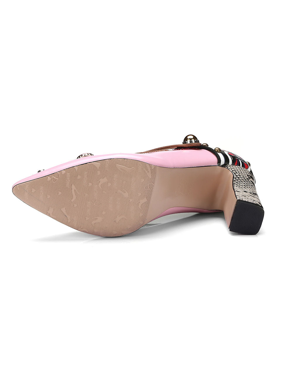 9CM Luxury Poker Chunky Heels Retro Shoes