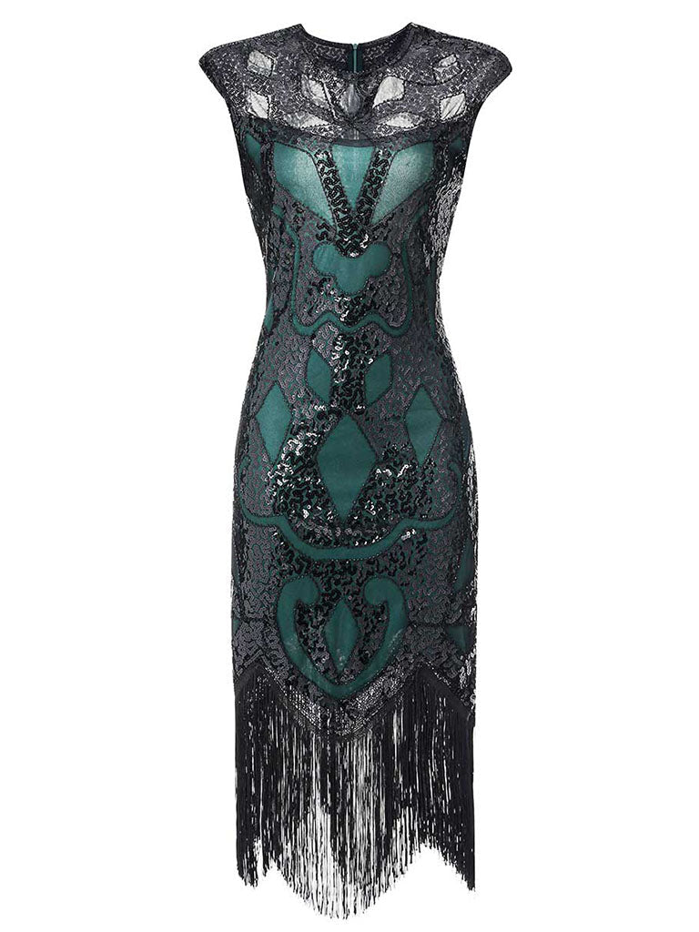 5 Colors 1920s Sequined Flapper Dress
