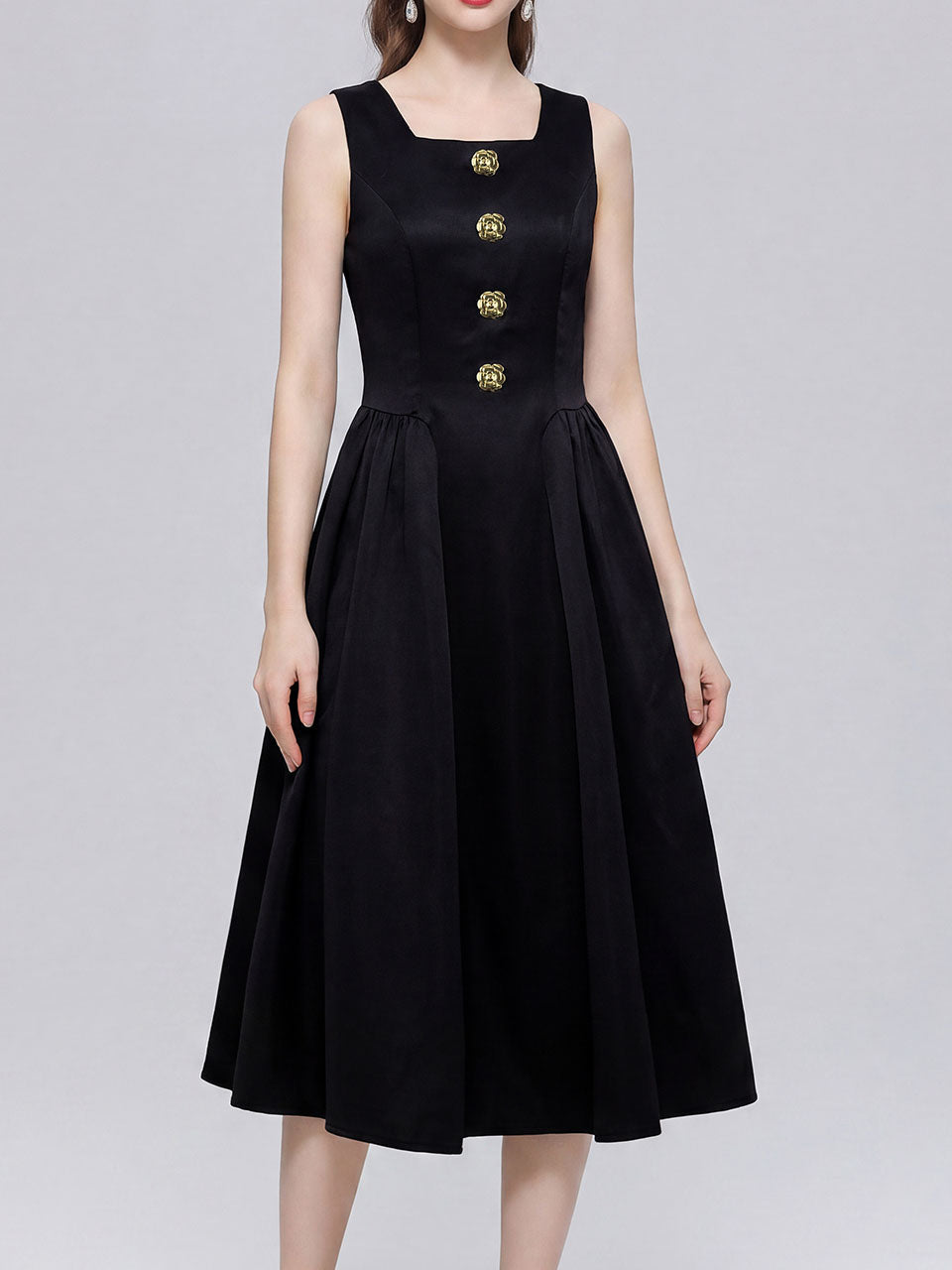 Vintage Audrey Hepburn Style Little Black Dress