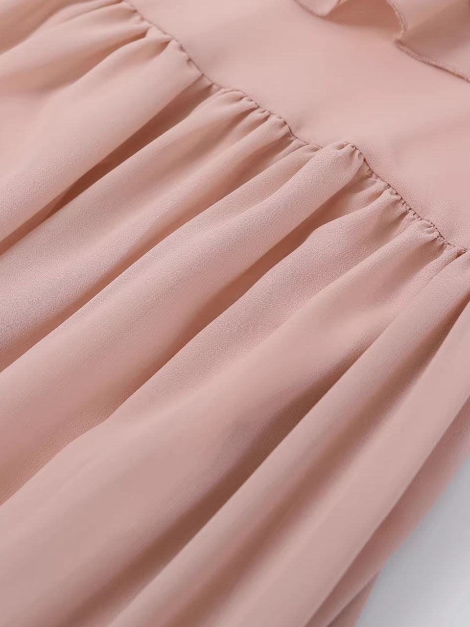 Pink Flowy Chiffon Maxi Dress