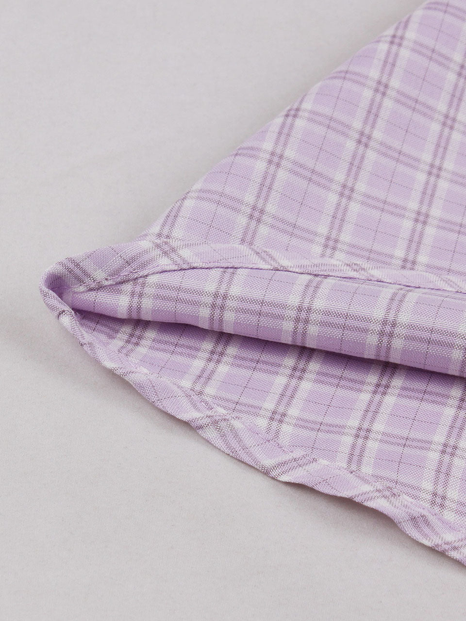 Purple Plaid Square Collar 1950s Swing Dress