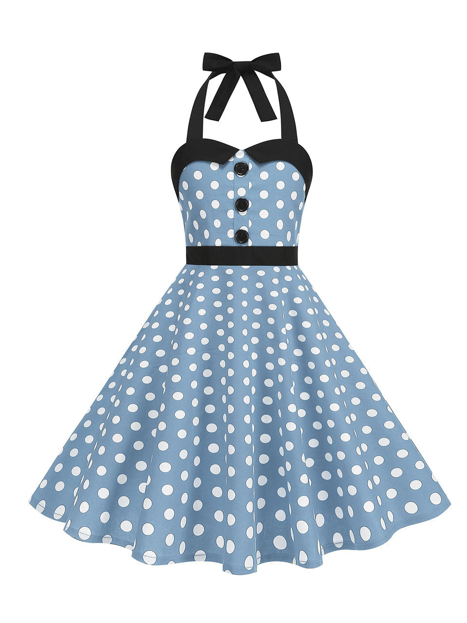 Kids Little Girls' Dress Halter Polka Dots Sleeveless Cotton 1950S Vintage Dress