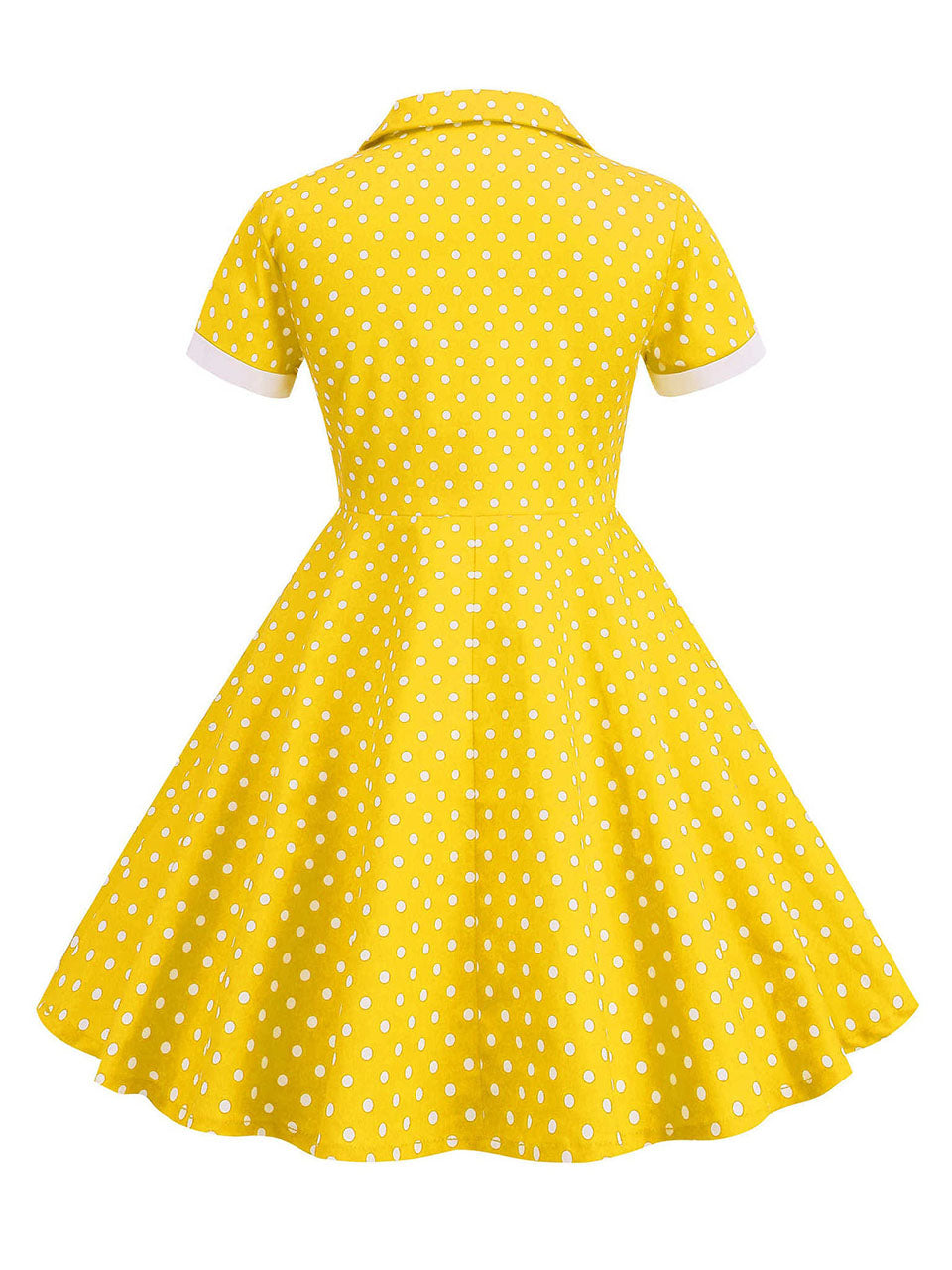 Kids Little Girls' Dress Pink Turn Down Collar Polka Dot Cotton 1950S Vintage Dress