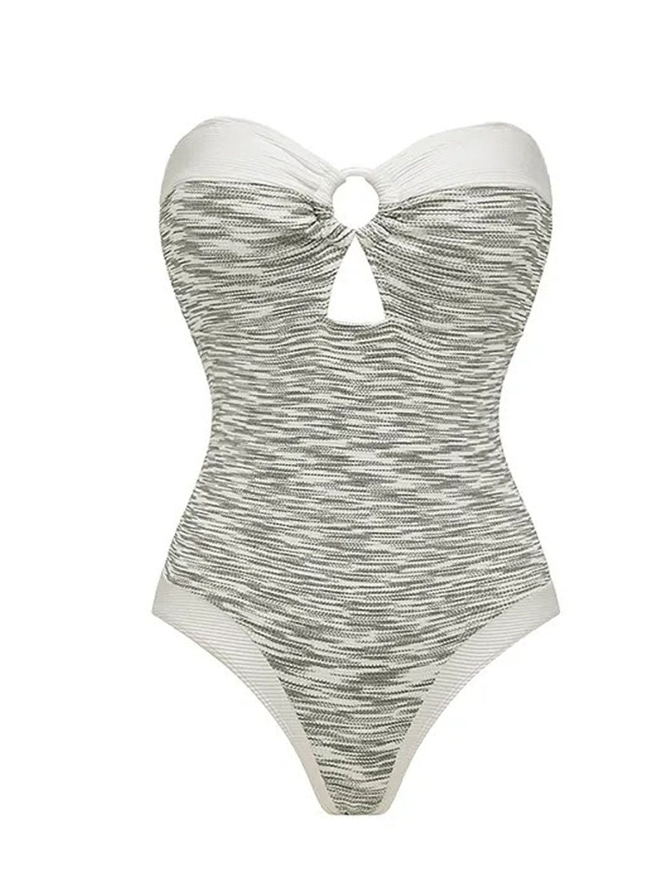 2PS Grey Retro One Piece Swimsuit