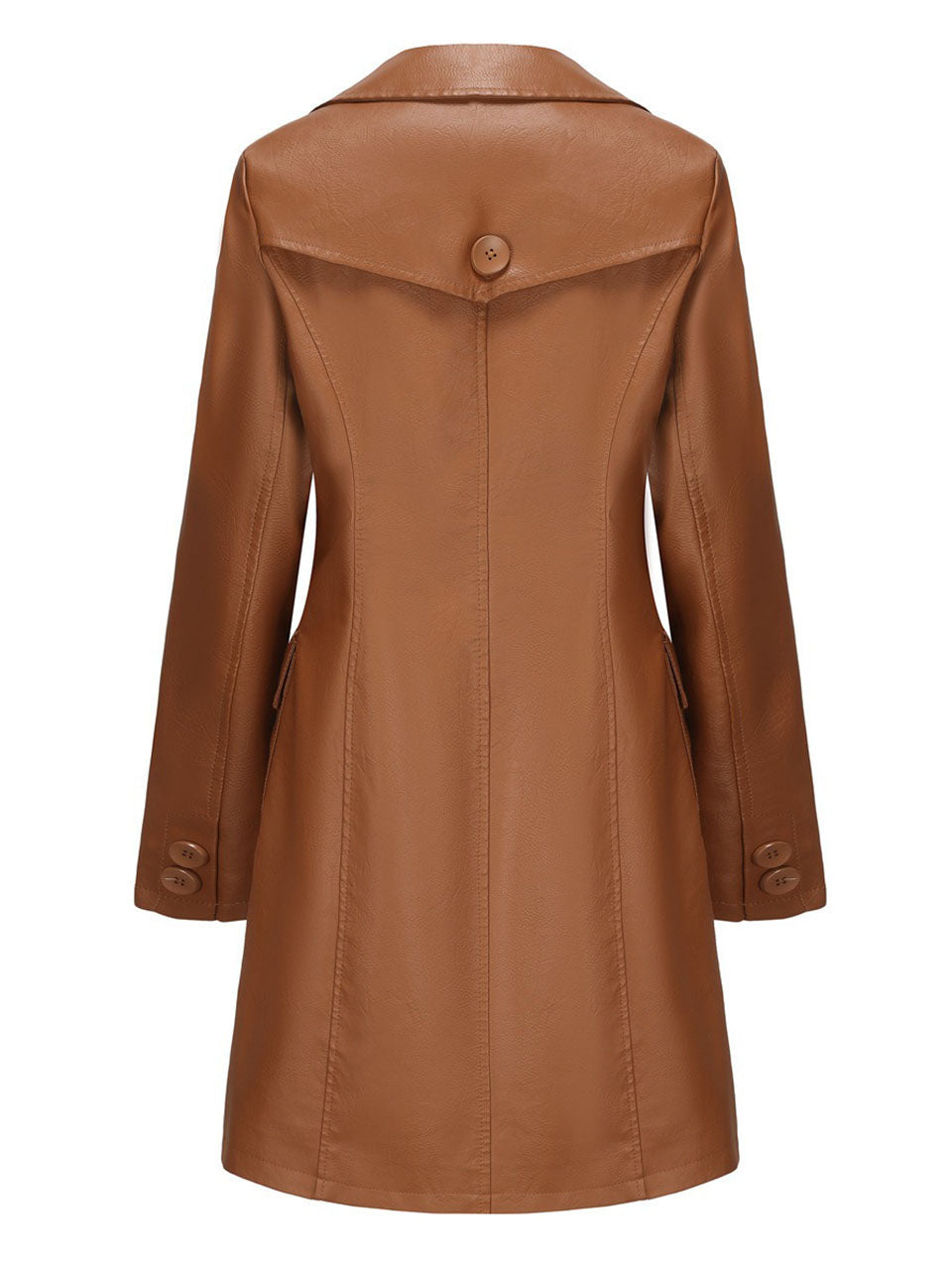 Vintage 90s Burgundy Red Faux Leather Trench Long Pu Coat