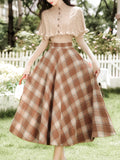 3PS Brown Knitted Sweater Top Cape