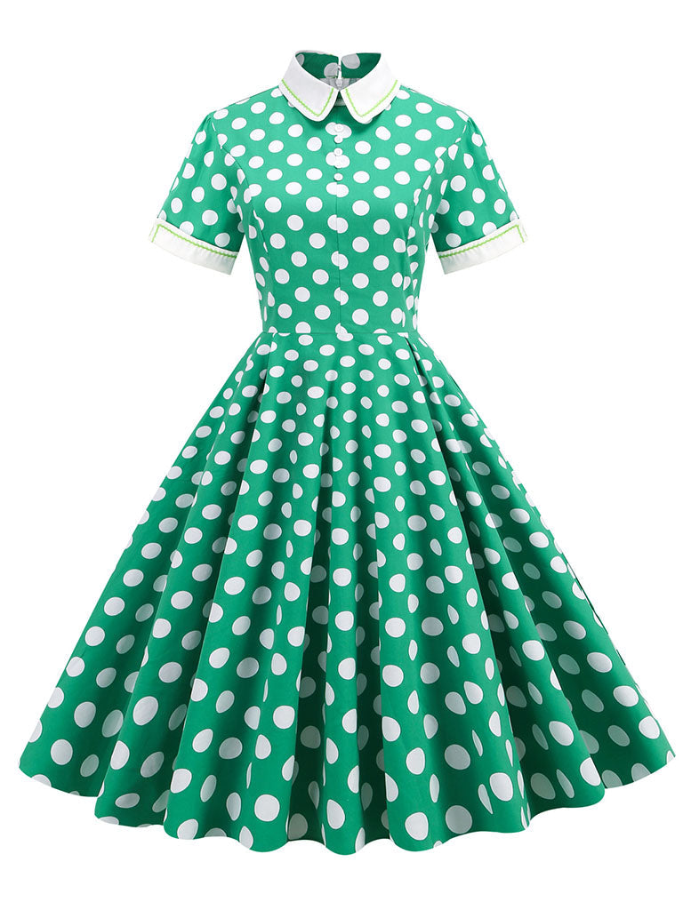Polka Dots Peter Pan Collar 1950S Dress