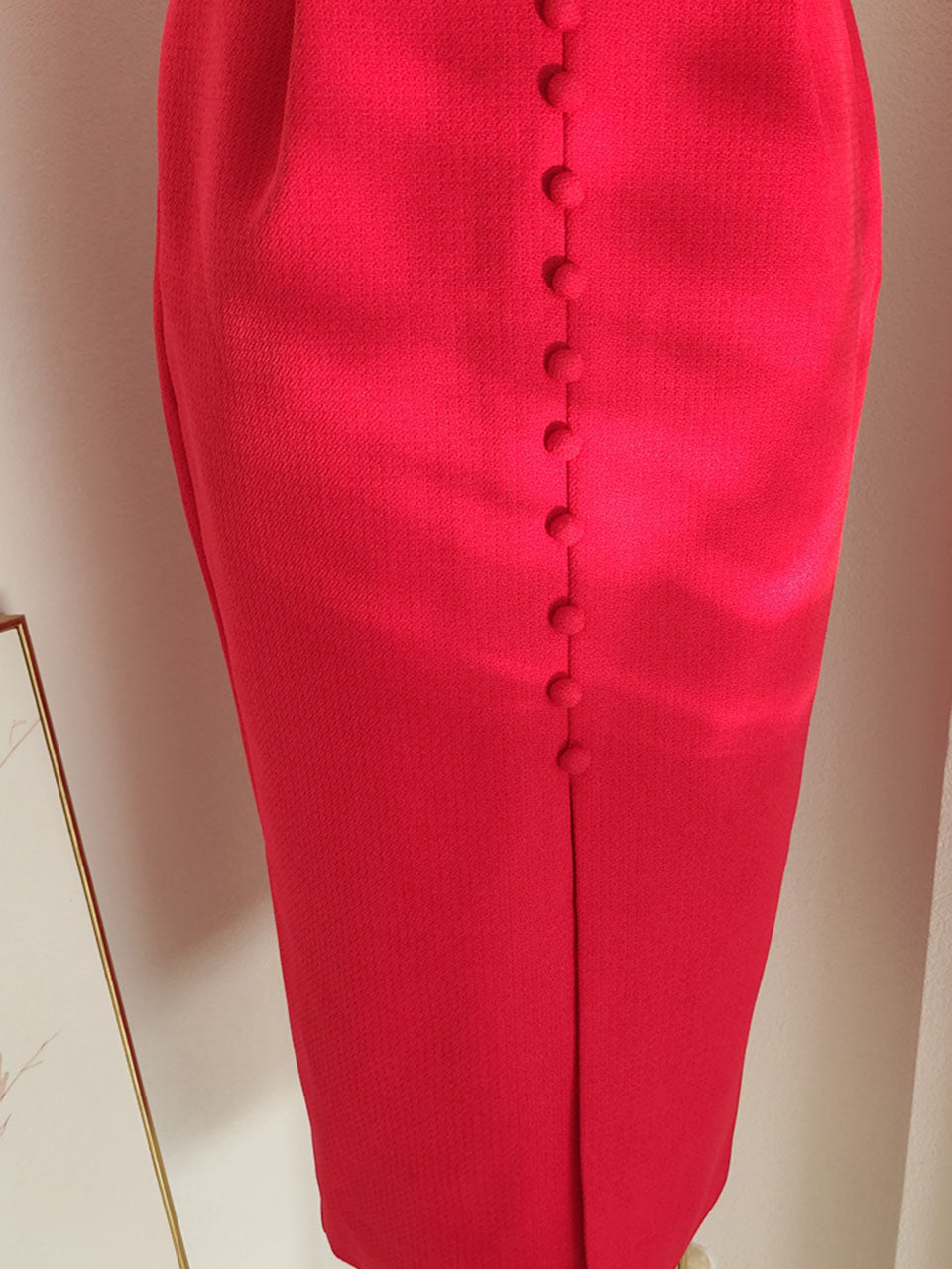 Red Flower Bodycon Party Dress
